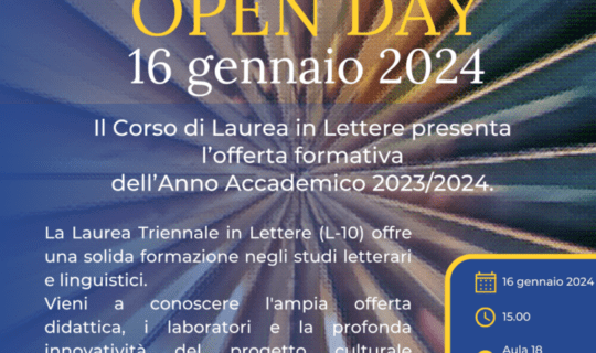 Open day Università Roma Tre facoltà di lettere