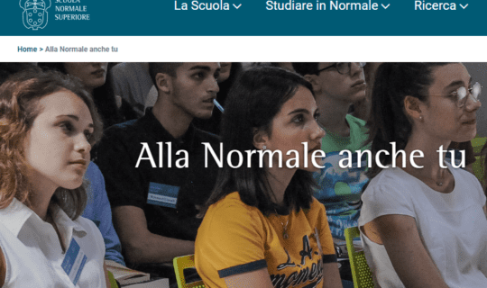 Presentazione dell'Università "Normale di Pisa"